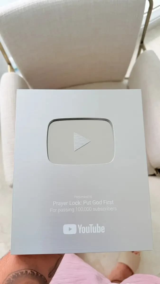 YouTube Silver Play Button for passing 100,000 subscribers